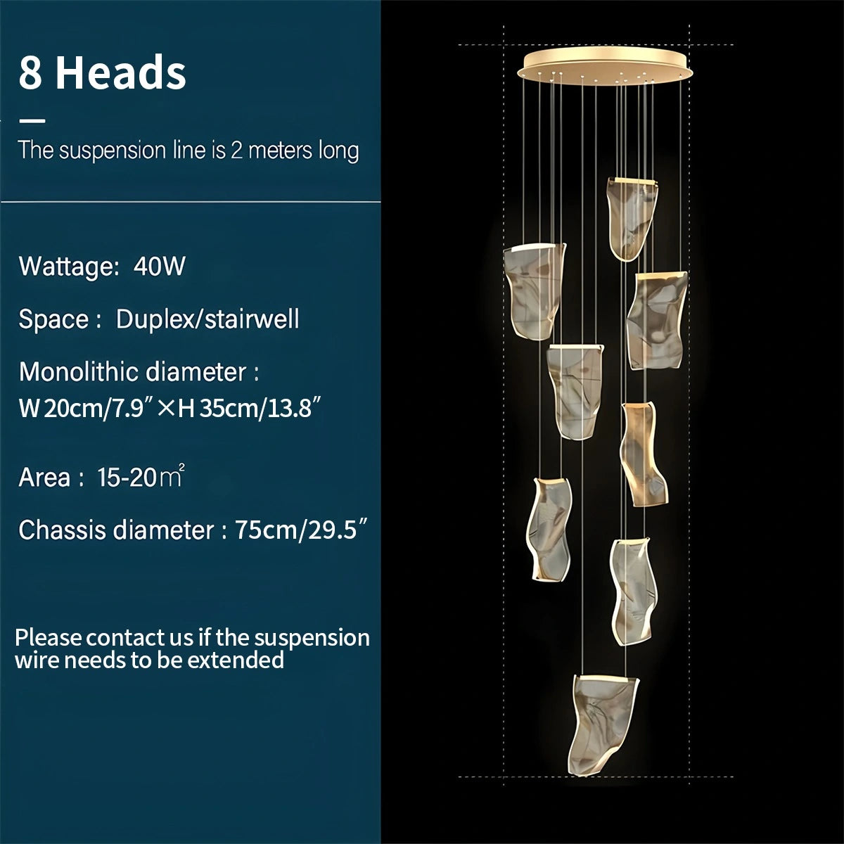 Antizer Light Luxury Art Large Chandelier