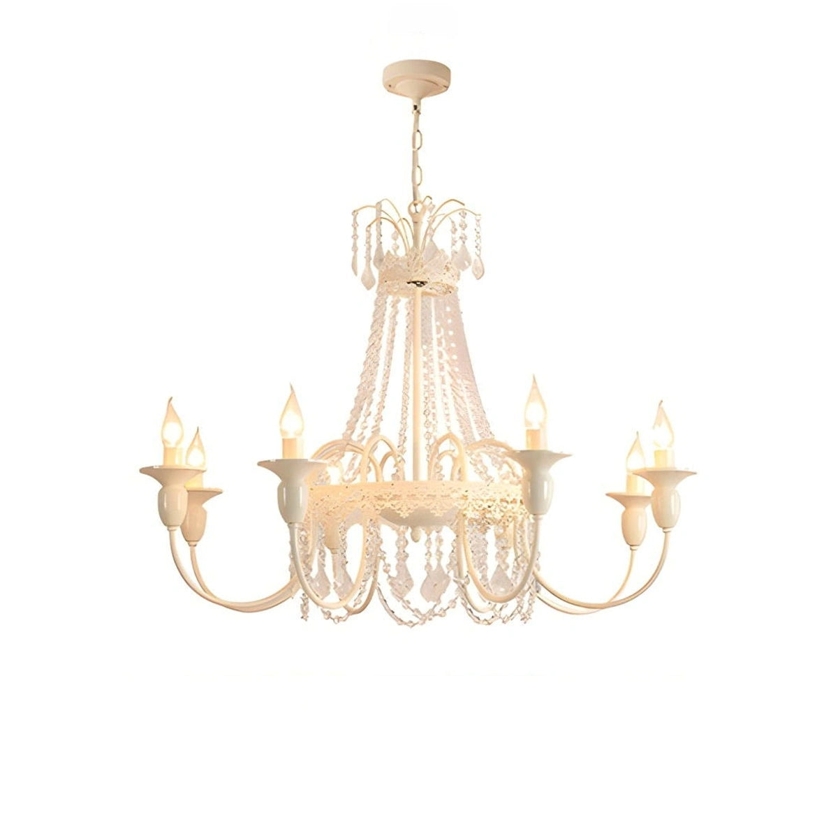 Antizer French Candle Crystal Chandelier 8 Heads