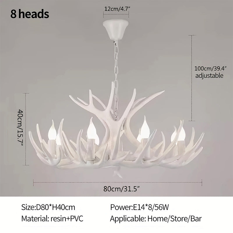 Antizer Antler Shape Resin Chandelier for Living Room