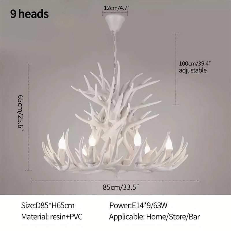 Antizer Antler Shape Resin Chandelier for Living Room