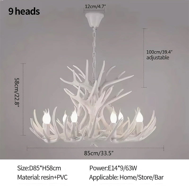 Antizer Antler Shape Resin Chandelier for Living Room