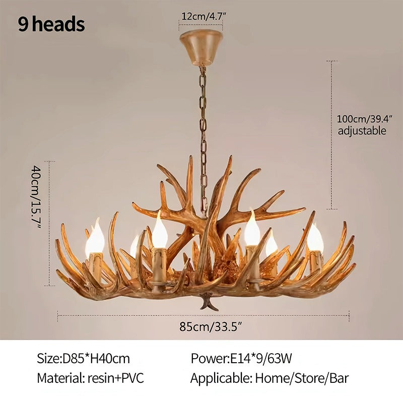 Antizer Antler Shape Resin Chandelier for Living Room