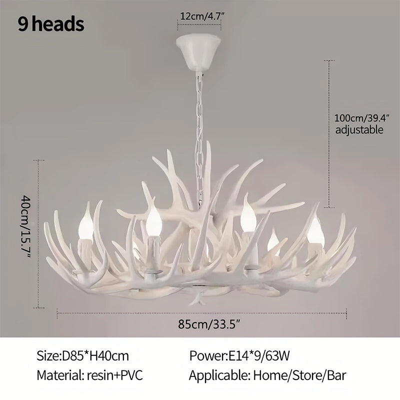 Antizer Antler Shape Resin Chandelier for Living Room