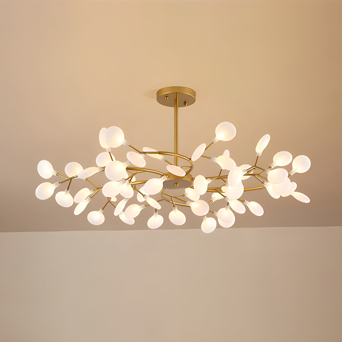 Antizer Firefly Sputnik LED Chandelier Gold+White 54 Heads-91cm / 35.83"