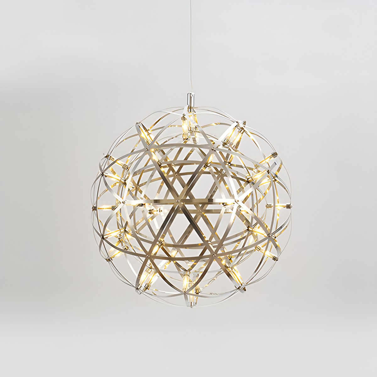 Antizer Silver Fire Ball Pendant Light for Dining Room