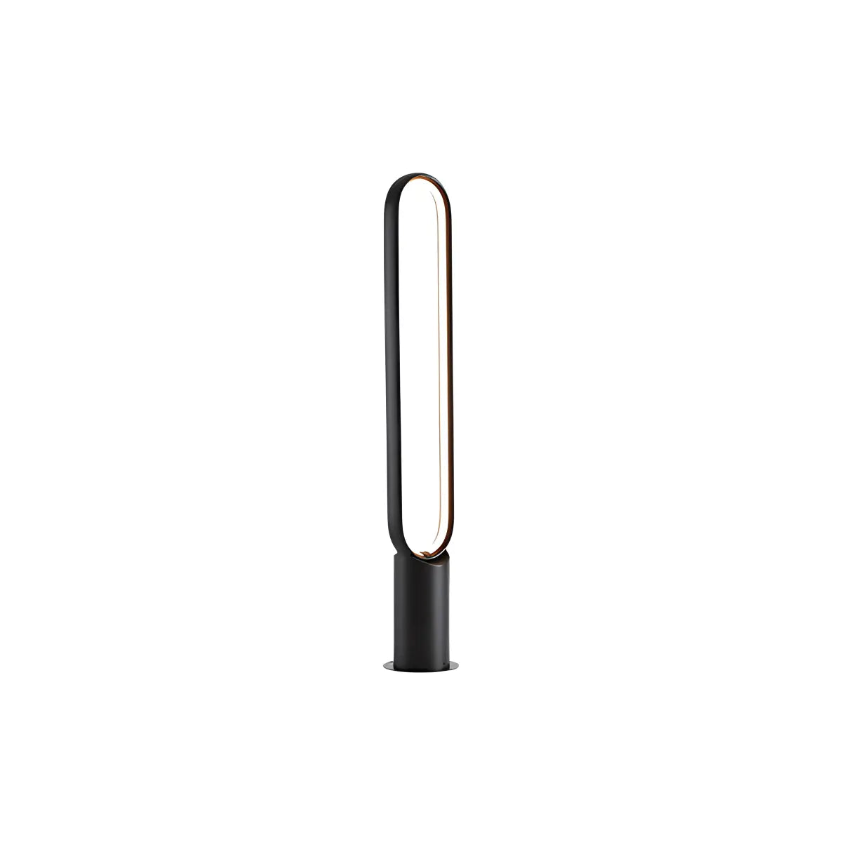 Antizer Outdoor Black Oval LED Lawn Light Black Inner Glow 98.5cm / 38.78"