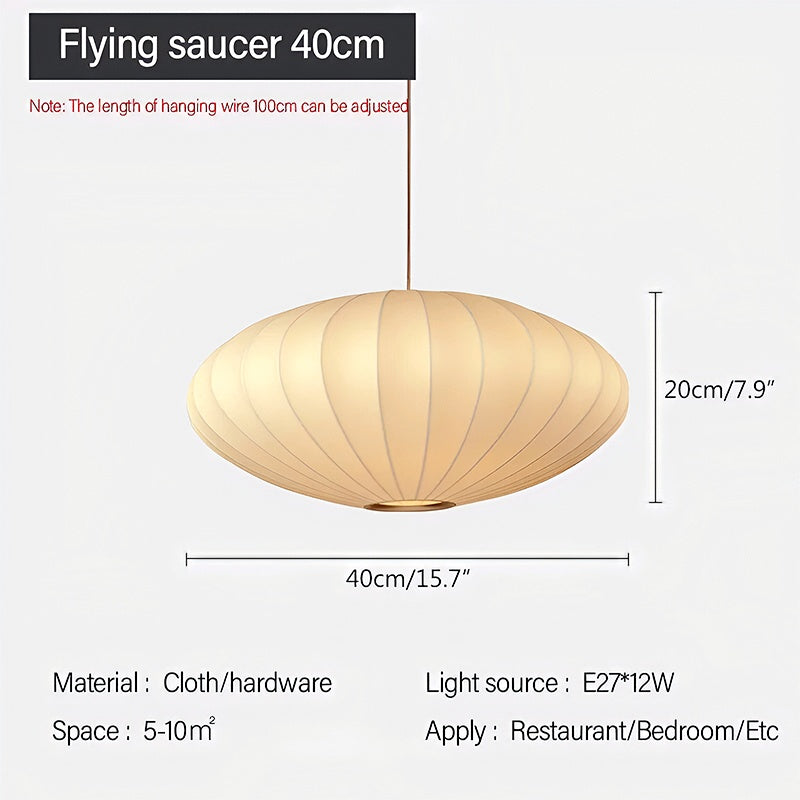 Antizer Vintage LED Silk Lantern Pendant Light