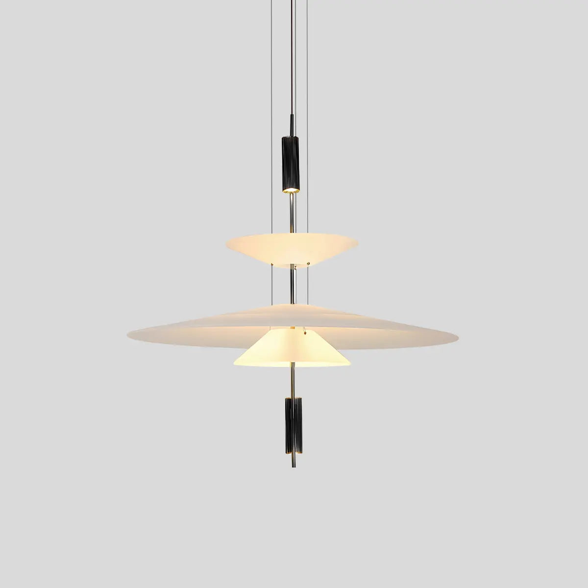 Antizer Layered Disc Pendant Light for Dining Room Black A-3 Layers-Large