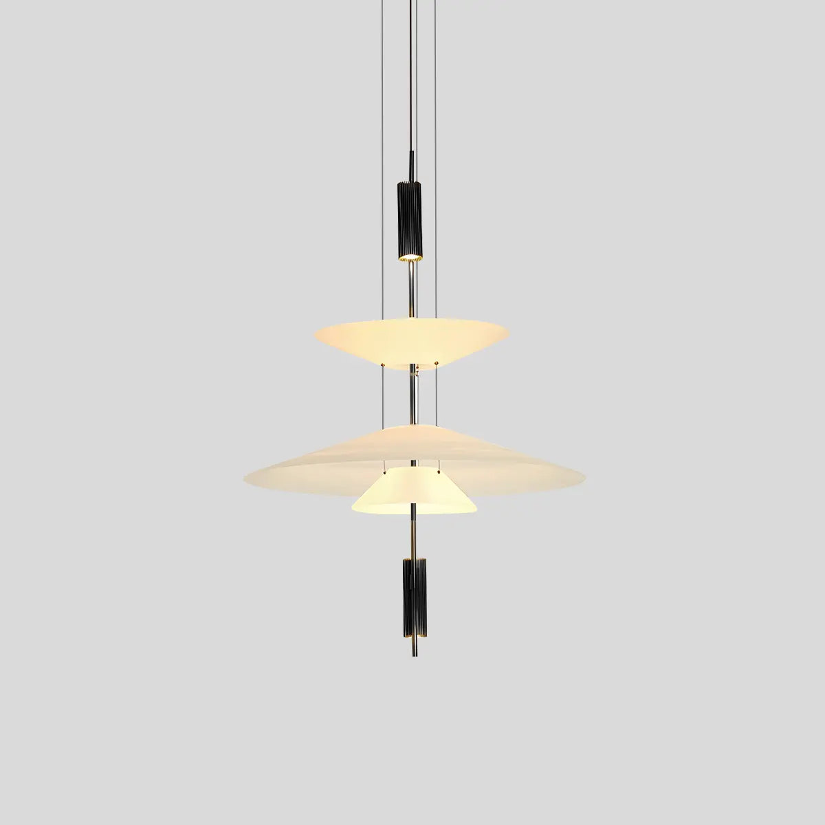 Antizer Layered Disc Pendant Light for Dining Room Black A-3 Layers-Small