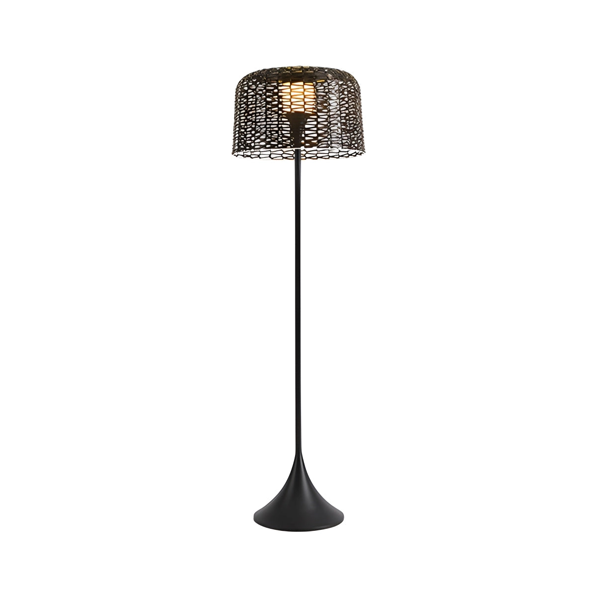 Antizer Vine Woven Floor Lamp for Outdoor Black