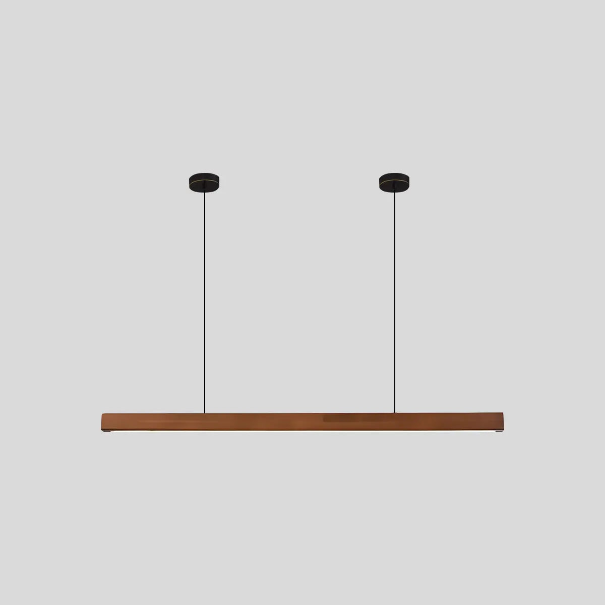 Antizer Fulbert Linear Wooden Pendant Light for Kitchen A- Black walnut