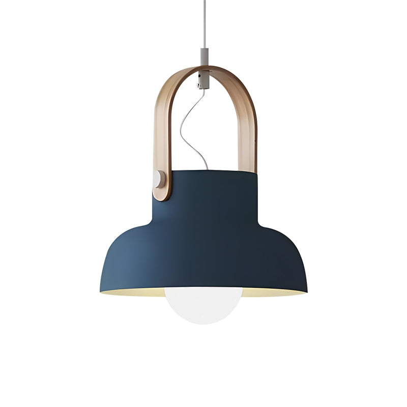 Antizer Nordic Macaron Pendant Light for Dining Room Kitchen Style A Dark Blue White Light