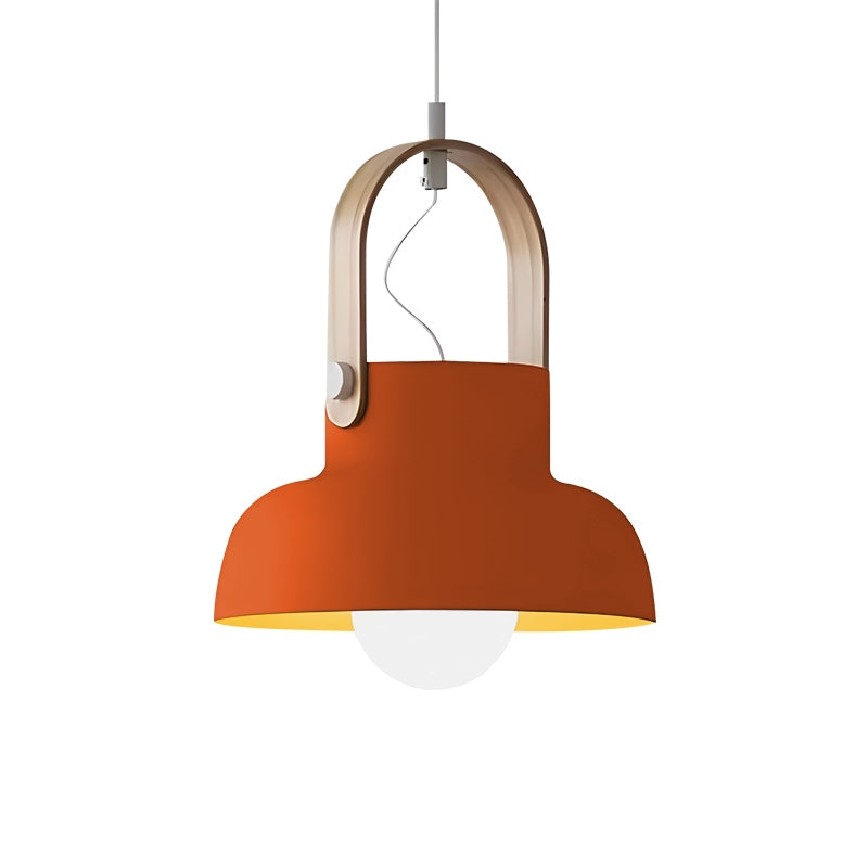 Antizer Nordic Macaron Pendant Light for Dining Room Kitchen Style A Orange White Light