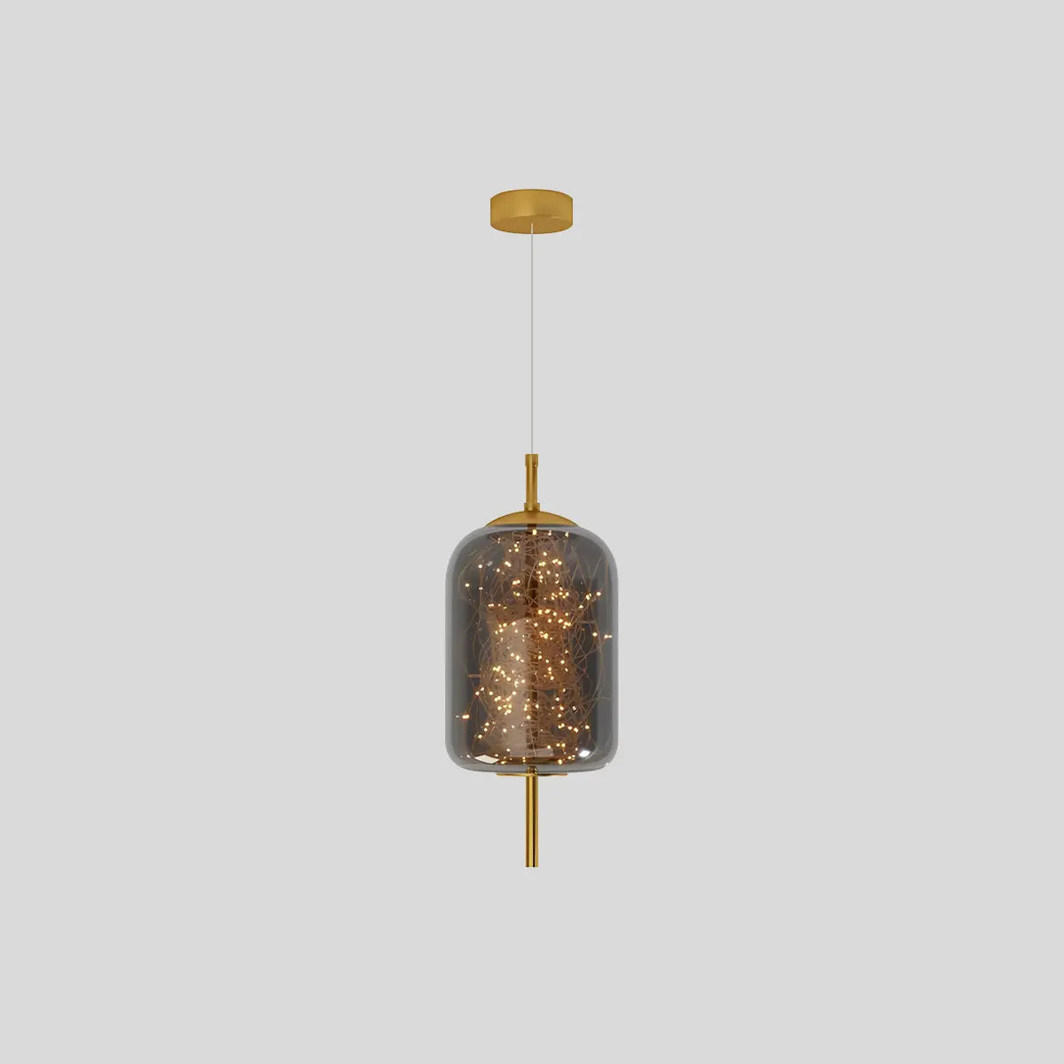 Antizer Twirl Modern Pendant Light for Bedroom A-Smoky Gray