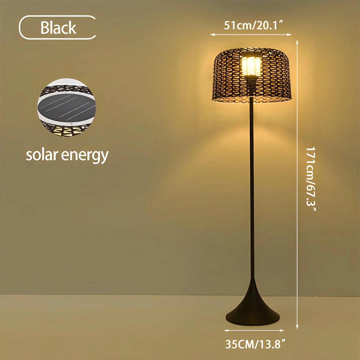 Antizer Vine Woven Floor Lamp for Outdoor