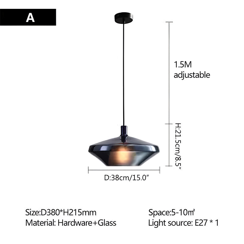 Antizer Modern Minimalist LED Glass Pendant Light for Kitchen