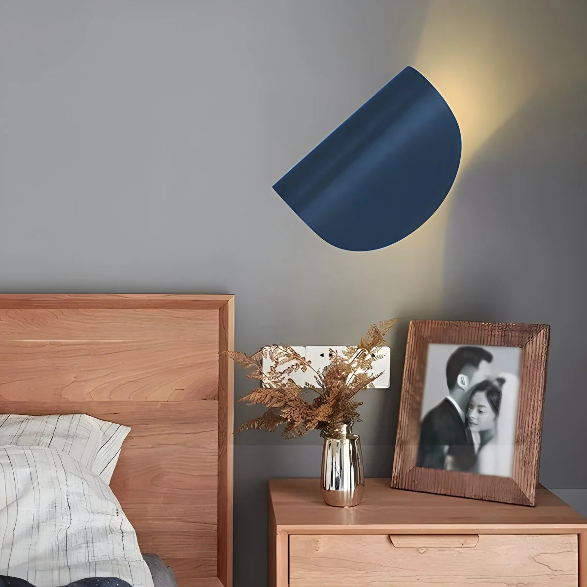 Antizer Adjustable Half Shade Wall Sconce Blue