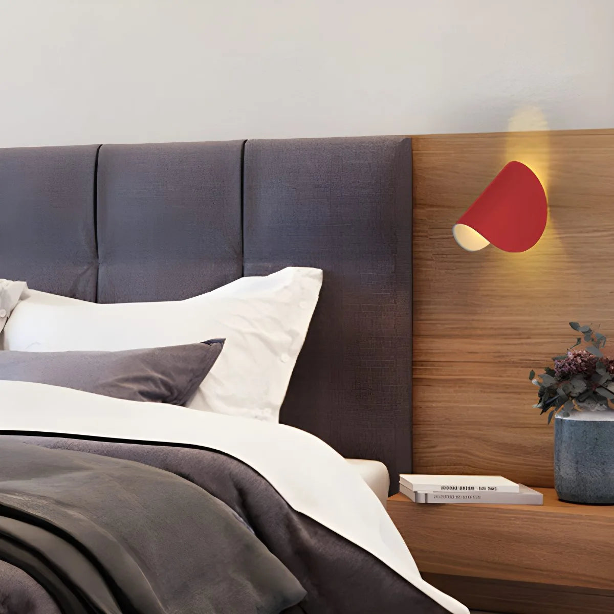 Antizer Adjustable Half Shade Wall Sconce Red