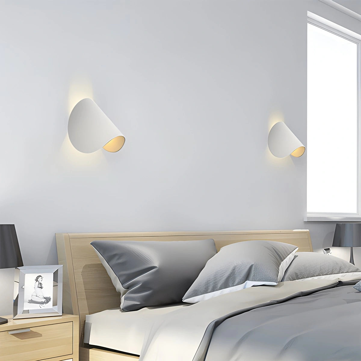 Antizer Adjustable Half Shade Wall Sconce