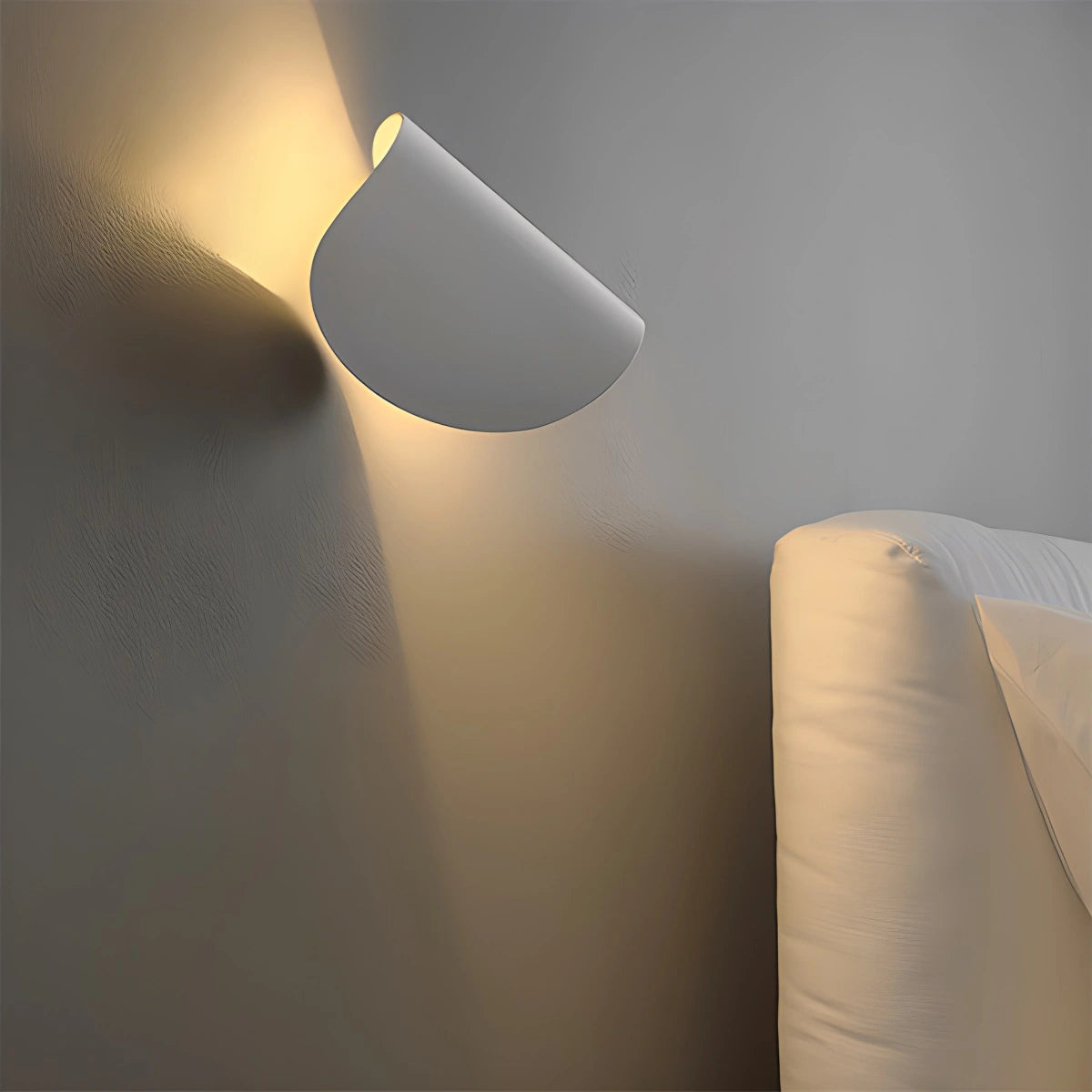 Antizer Adjustable Half Shade Wall Sconce White