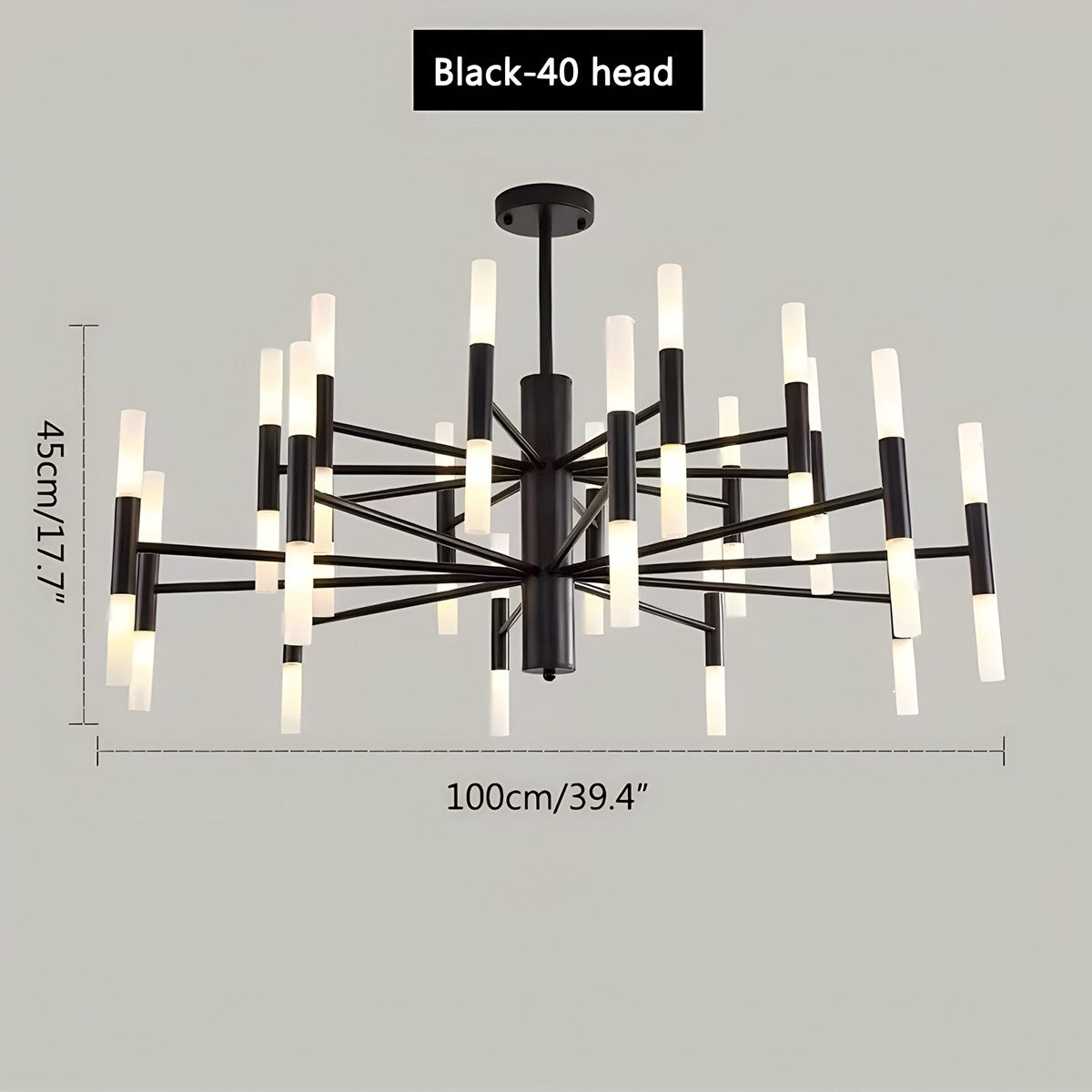 Antizer Adjustable Round Tube Chandelier