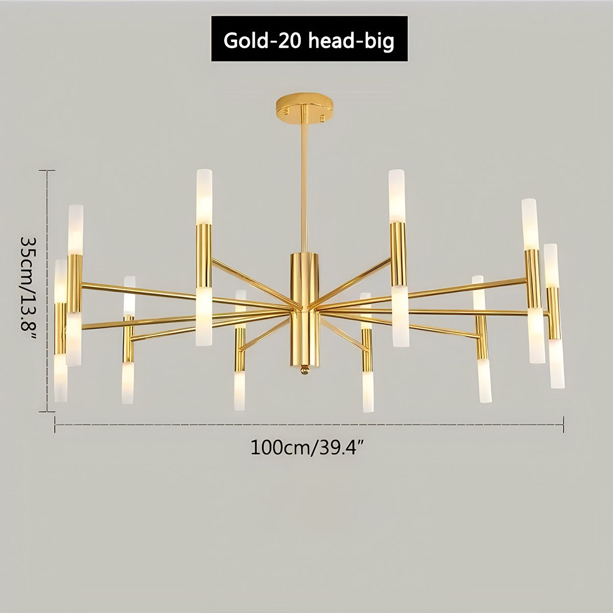 Antizer Adjustable Round Tube Chandelier