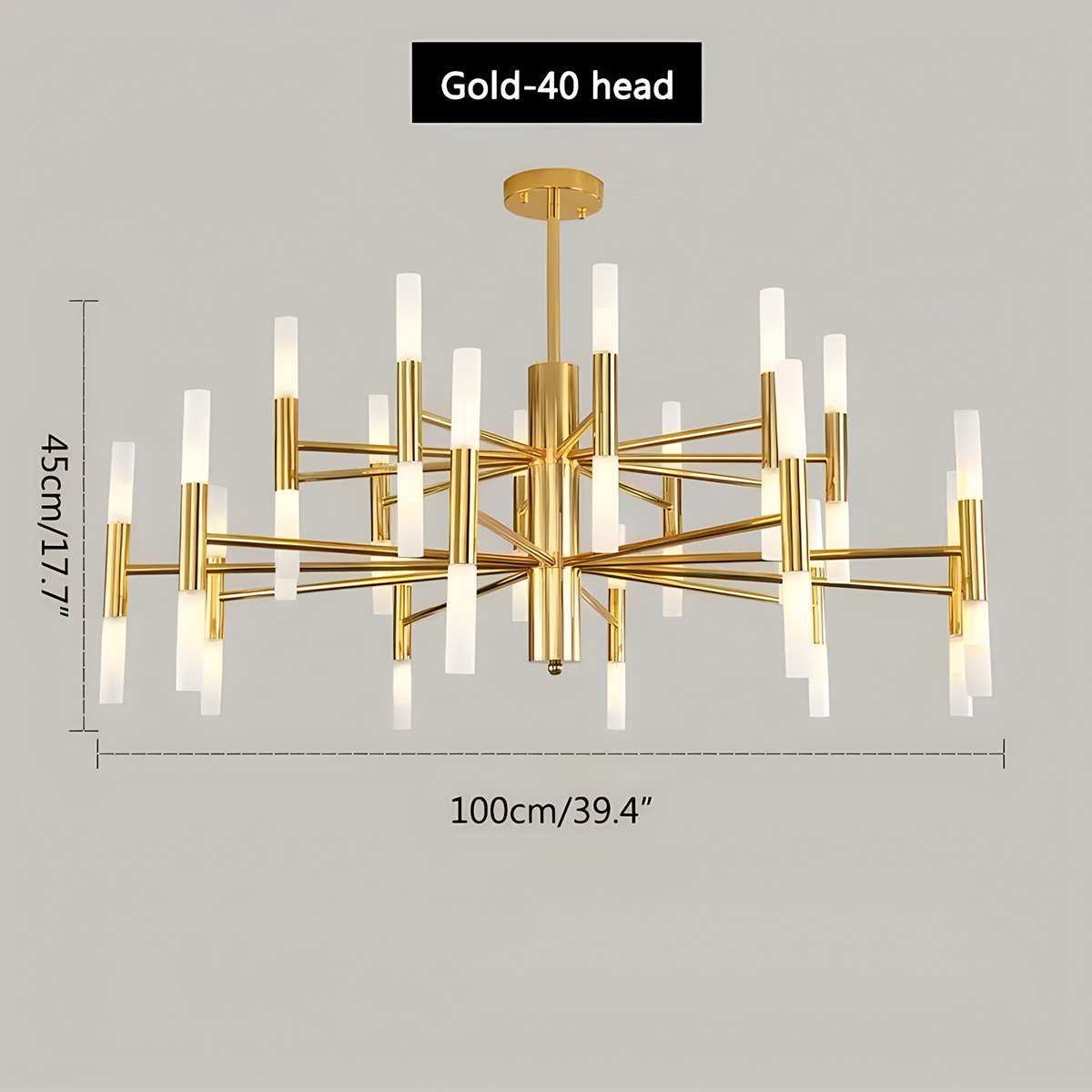 Antizer Adjustable Round Tube Chandelier