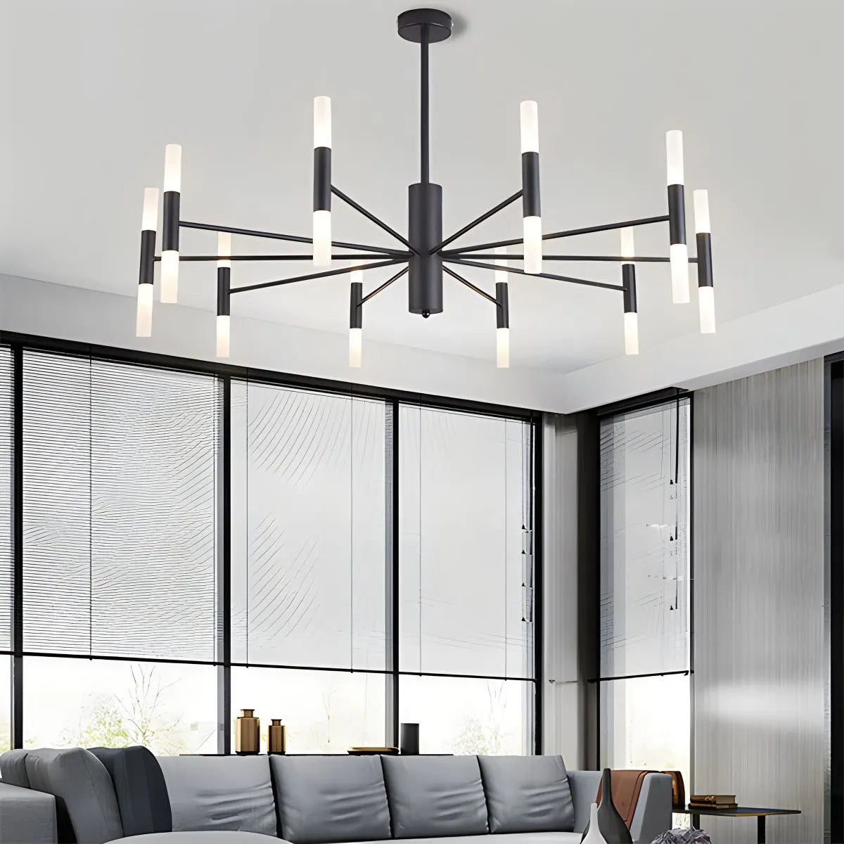 Antizer Adjustable Round Tube Chandelier