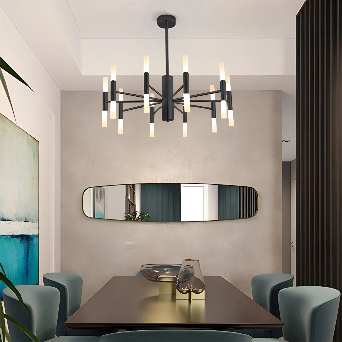 Antizer Adjustable Round Tube Chandelier