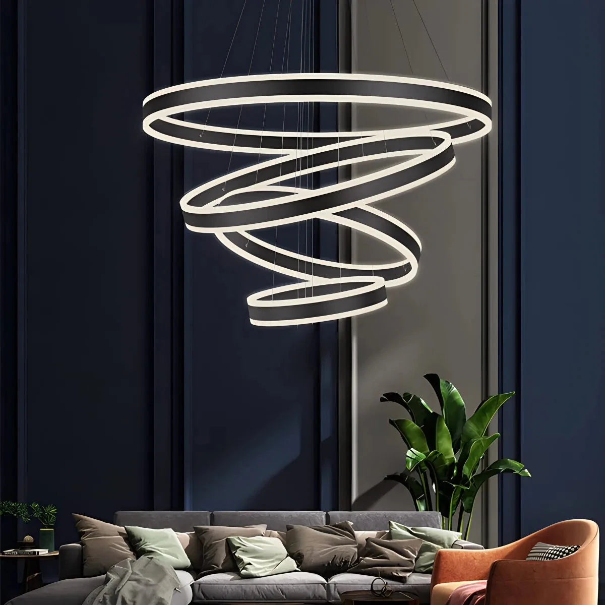 Antizer Circle Layered Living Room Chandelier
