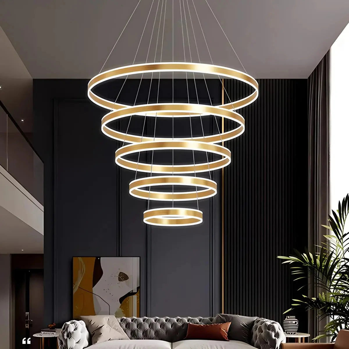 Antizer Circle Layered Living Room Chandelier