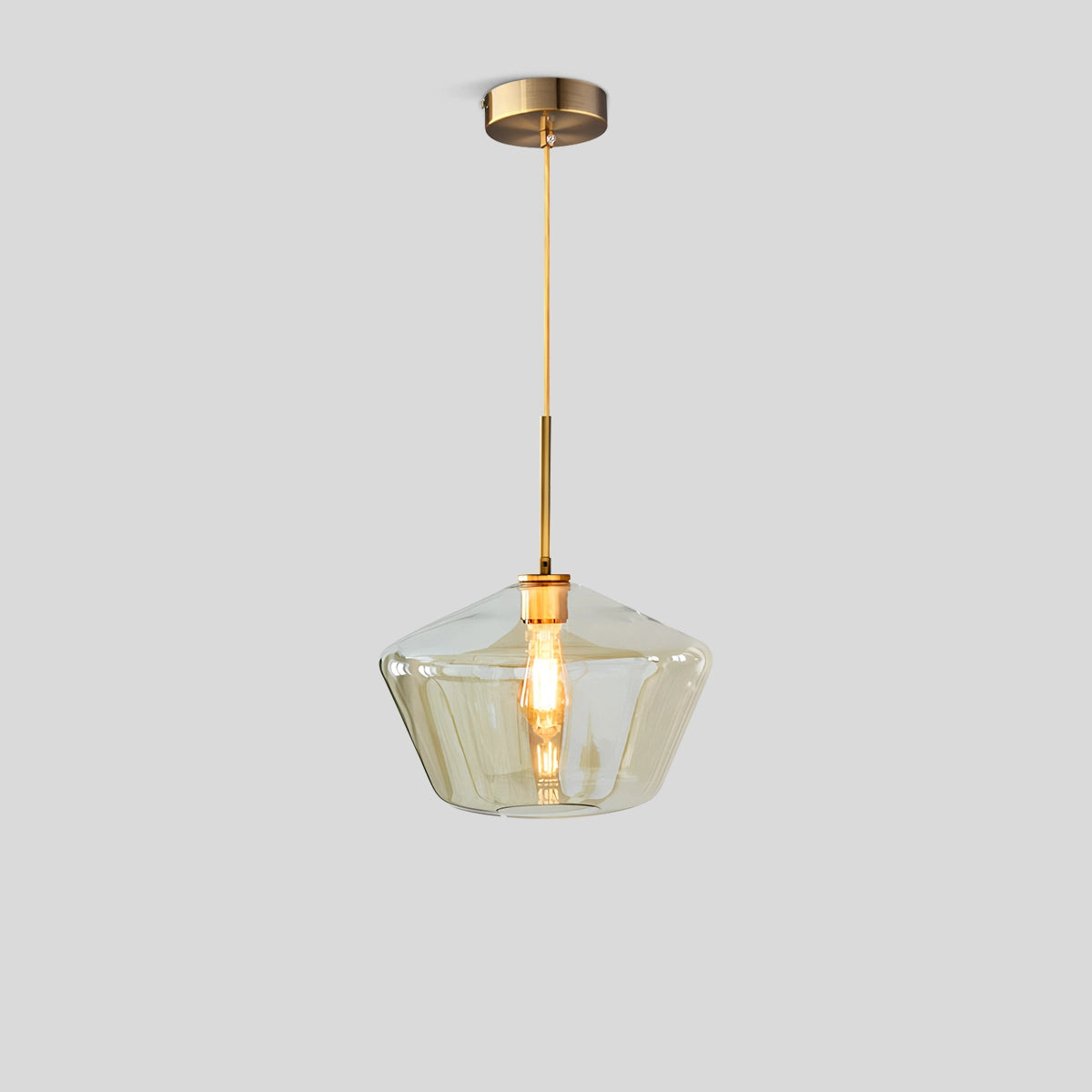 Antizer Hailie Clear Glass Pendant Light for Kitchen Amber 30cm / 11.81"