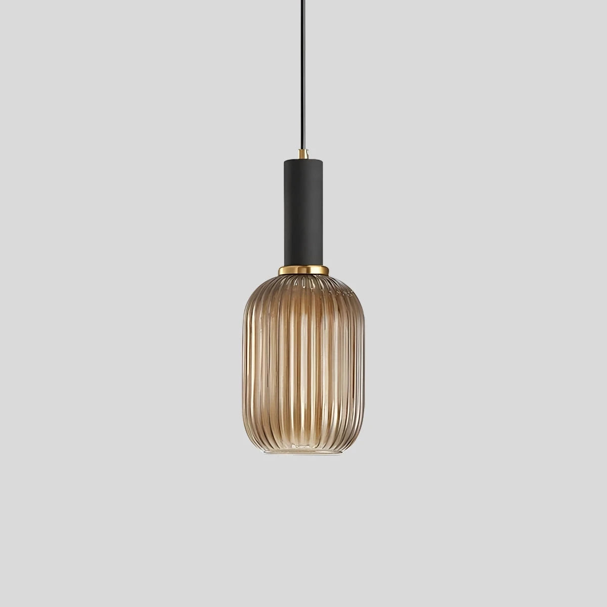 Antizer Nordic Vintage Glass Striped Pendant Light Amber Style D
