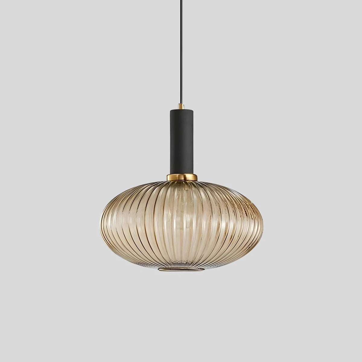 Antizer Nordic Vintage Glass Striped Pendant Light Amber Style F