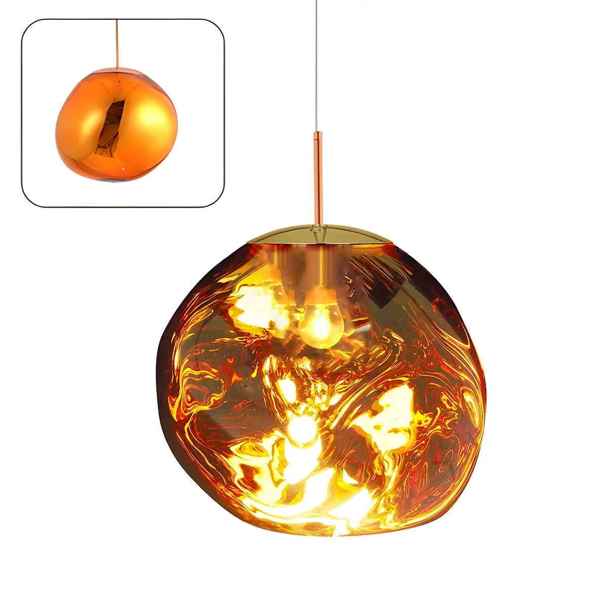 Antizer Modern Lava Pendant Light for Dining Room Amber