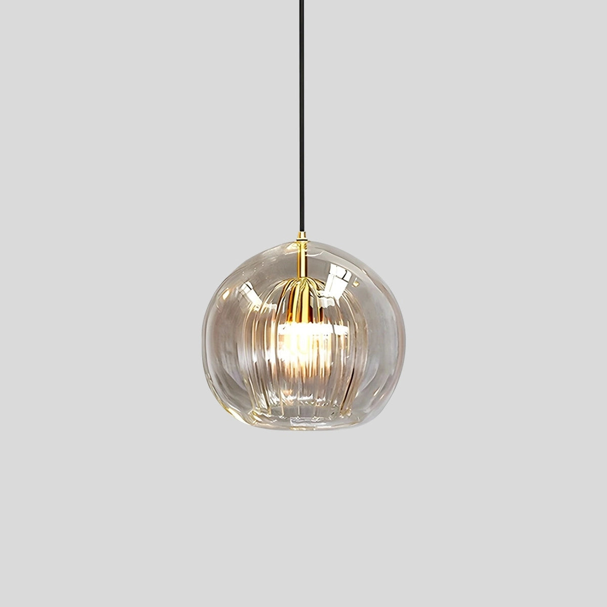 Antizer Nordic Glass Globe Pendant Light for Modern Interiors Amber Warm White