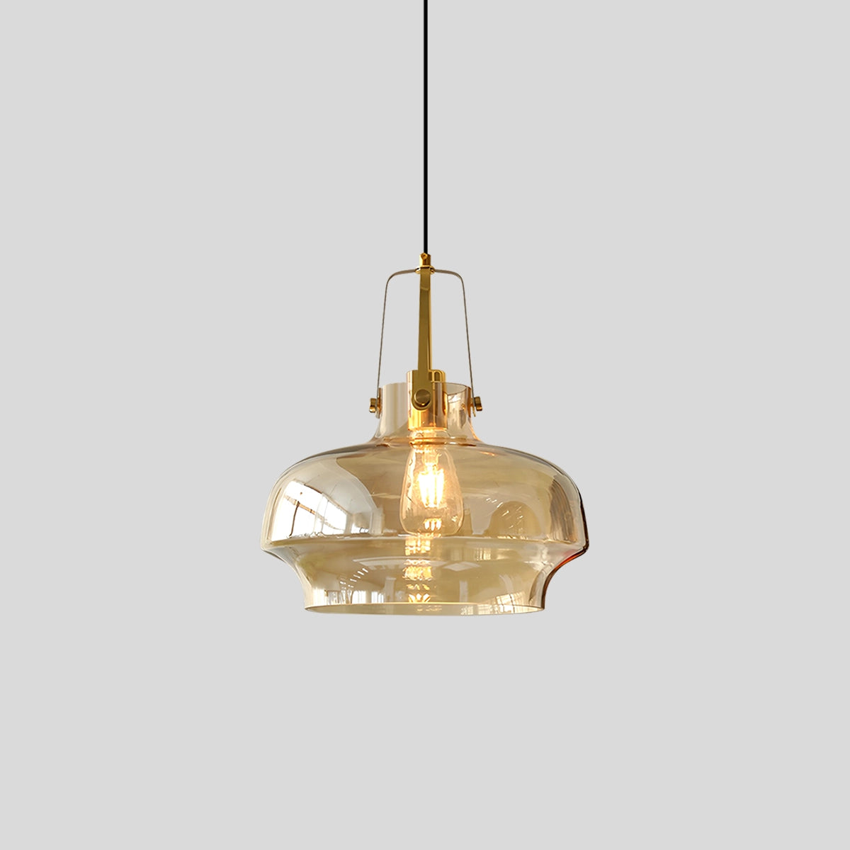 Antizer Nordic Minimalist Dining Room Glass Pendant Light Amber