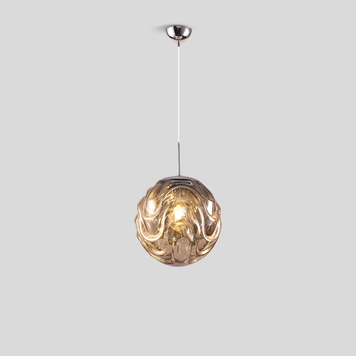 Antizer Modern Sphere Pendant Light for Kitchen Dining Room Amber Warm Light