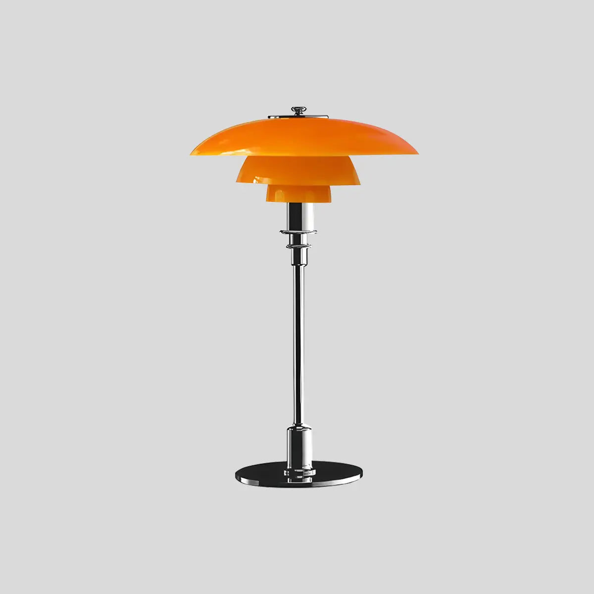 Antizer Classic Reading Table Lamp for Bedroom Amber+Chrome D 28cm/11.02" x H 47cm/18.05"