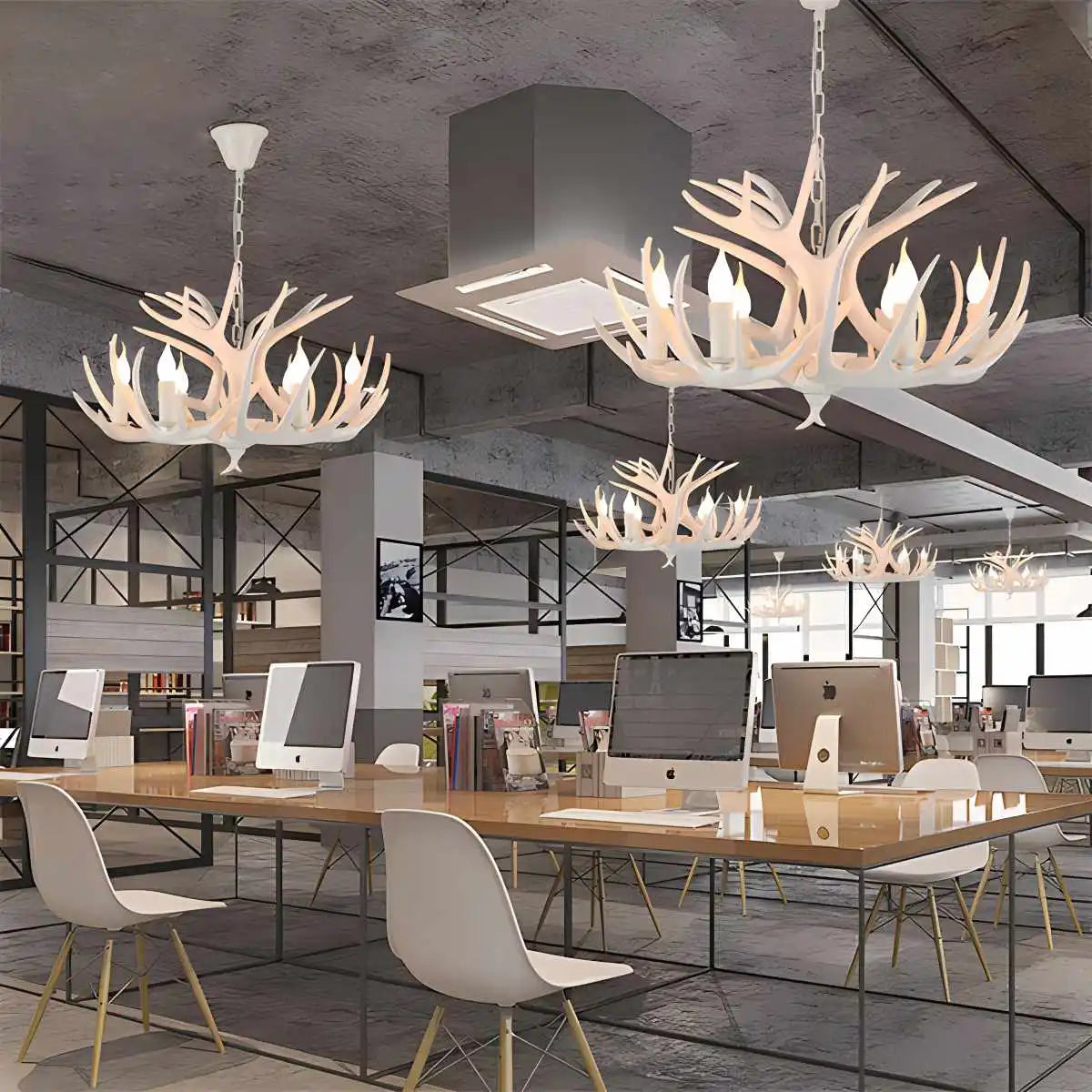 Antizer Antler Shape Resin Chandelier for Living Room