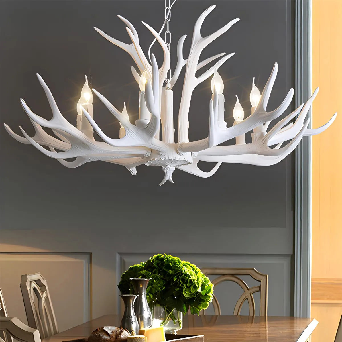 Antizer Antler Shape Resin Chandelier for Living Room