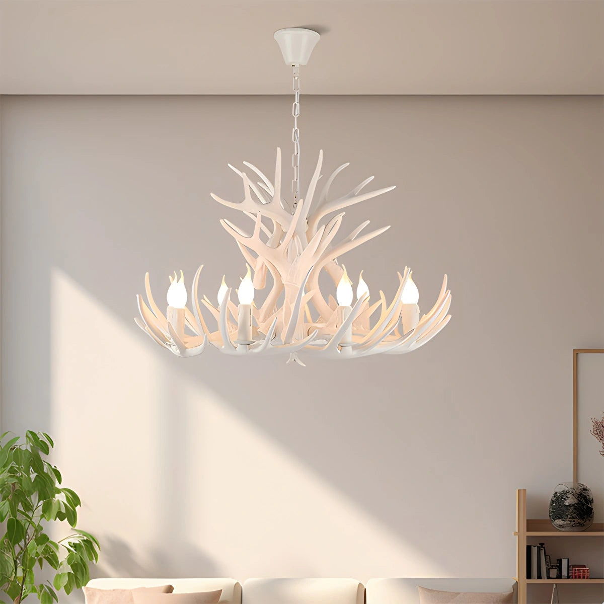 Antizer Antler Shape Resin Chandelier for Living Room
