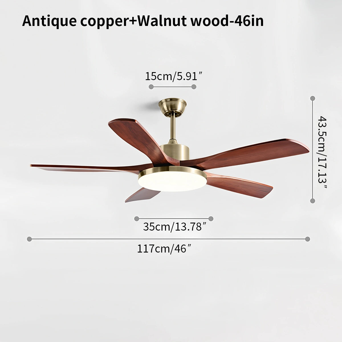 Antizer Wood Ceiling Fan Light for Living Room