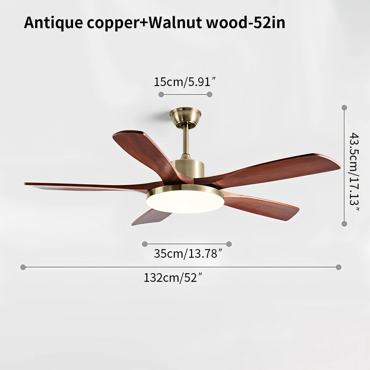 Antizer Wood Ceiling Fan Light for Living Room