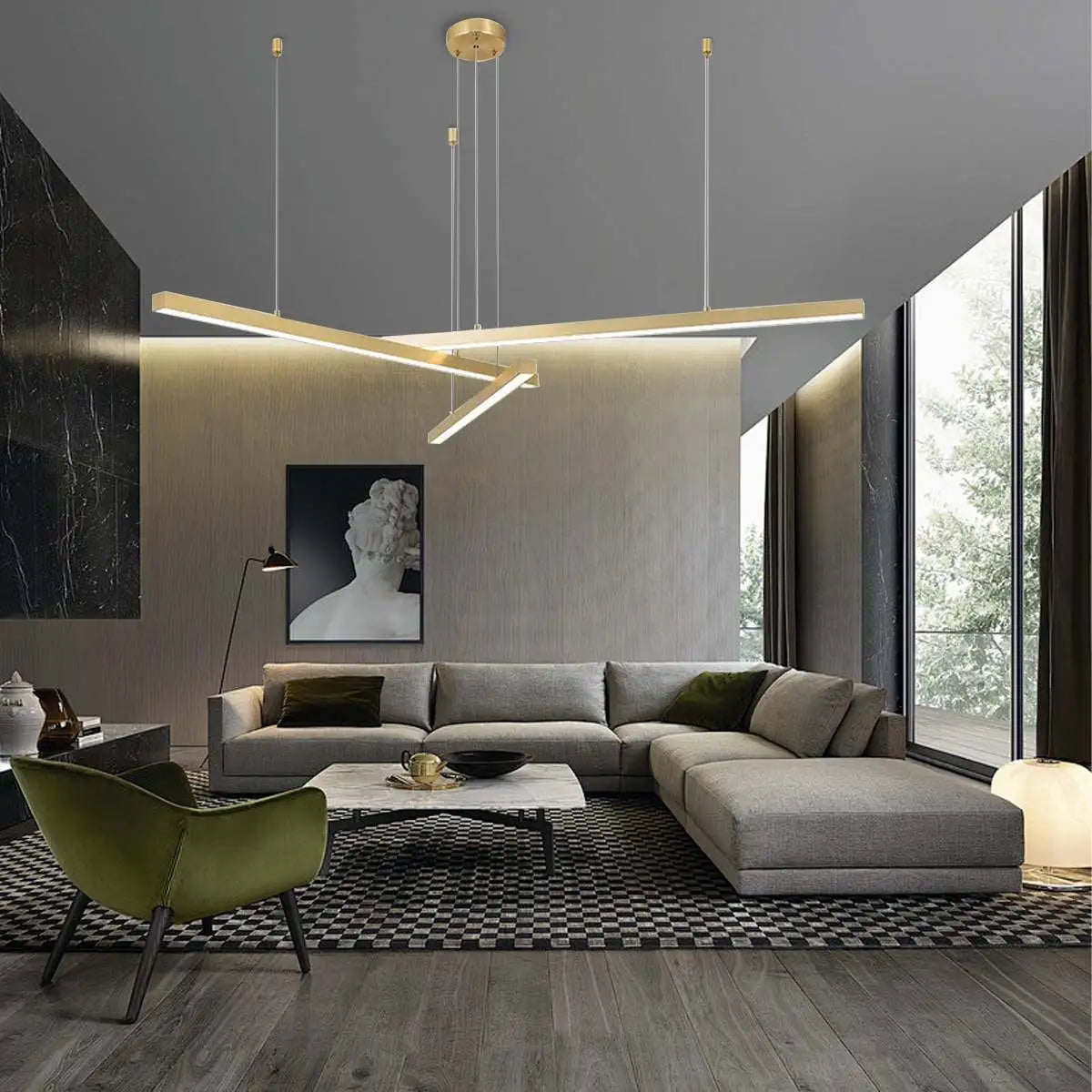 Antizer Multi Light Sticks LED Chandelier for Living Room