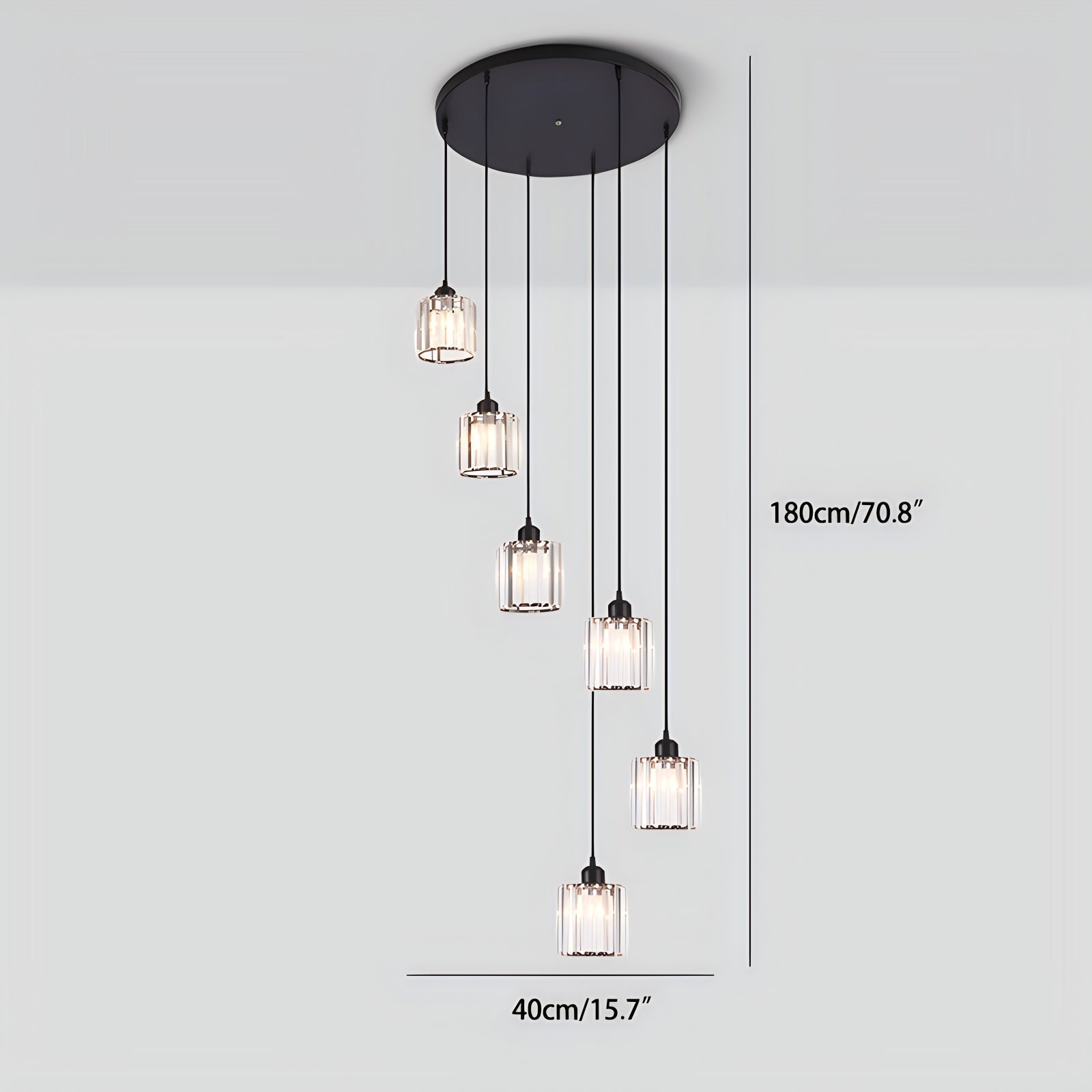 Antizer Kristy Modern Minimalist Glass Chandelier