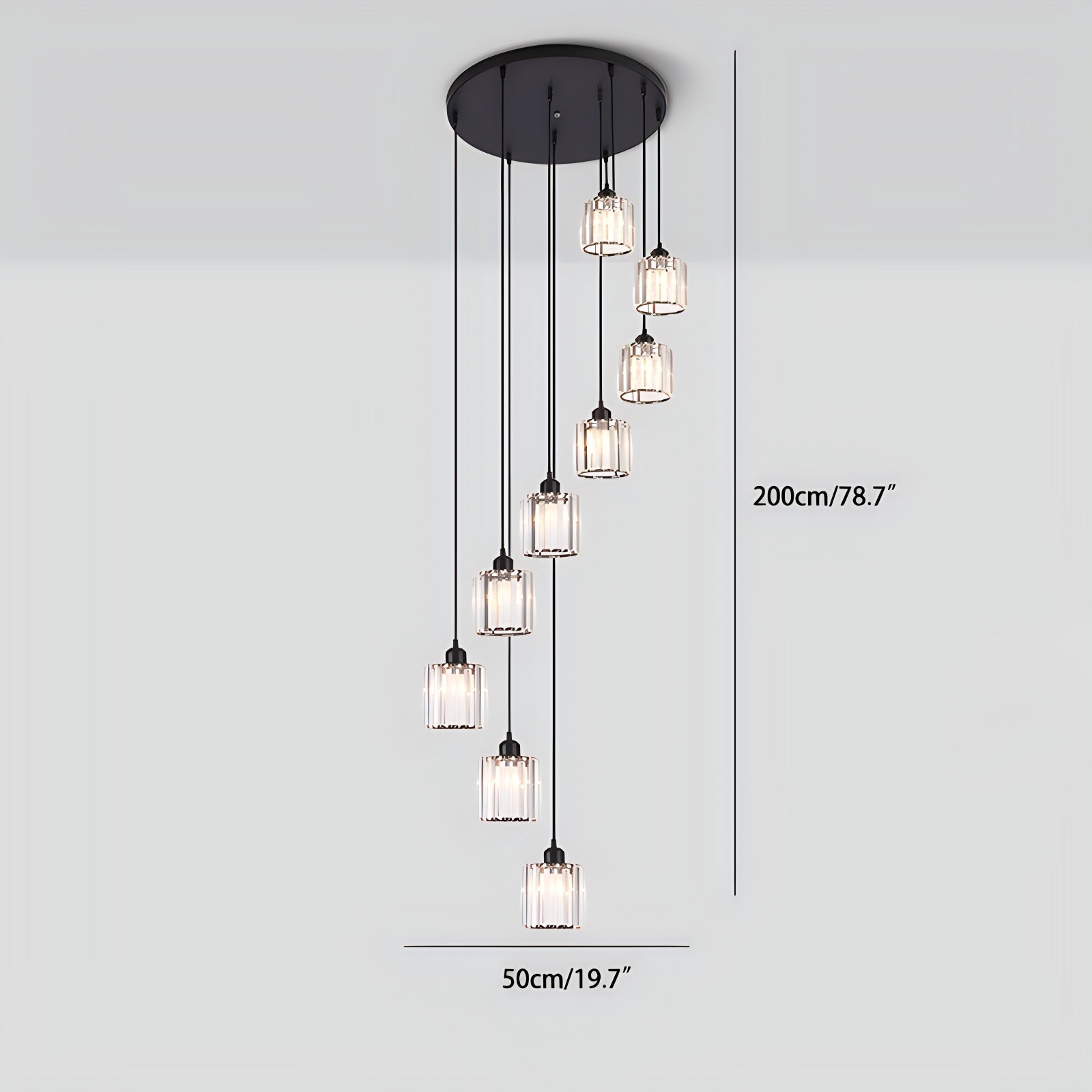 Antizer Kristy Modern Minimalist Glass Chandelier