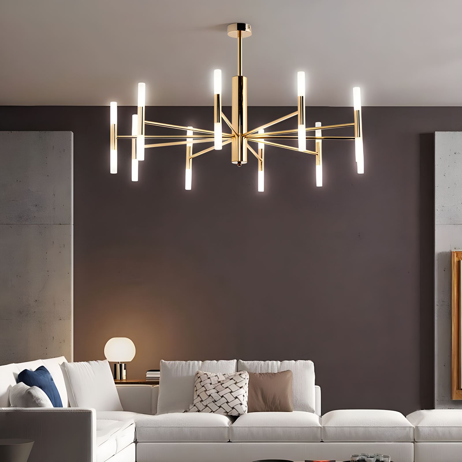 Antizer Adjustable Round Tube Chandelier