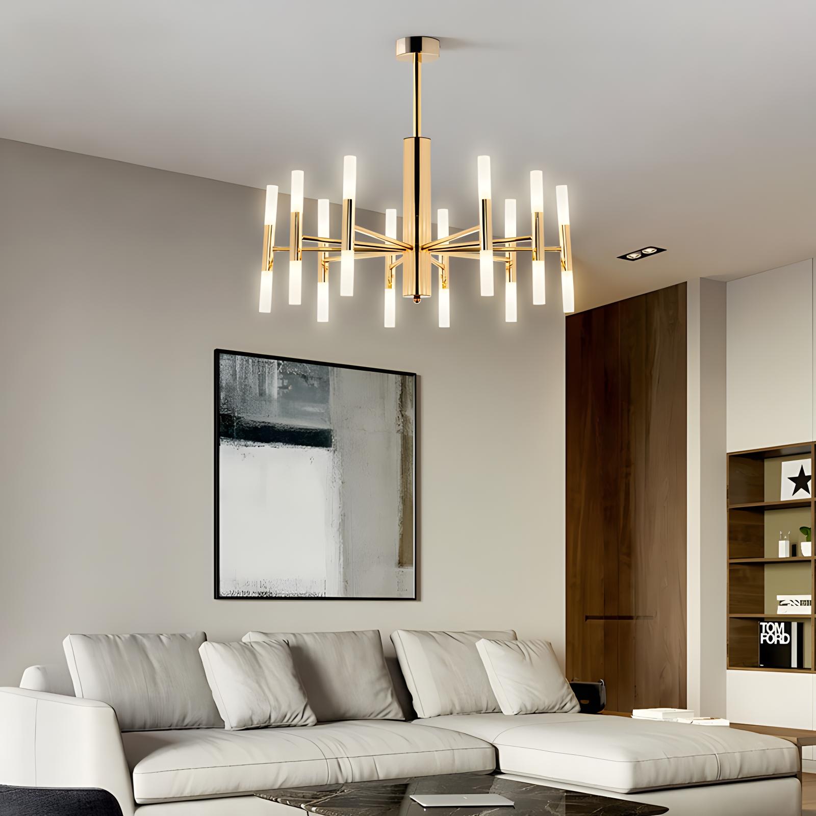 Antizer Adjustable Round Tube Chandelier