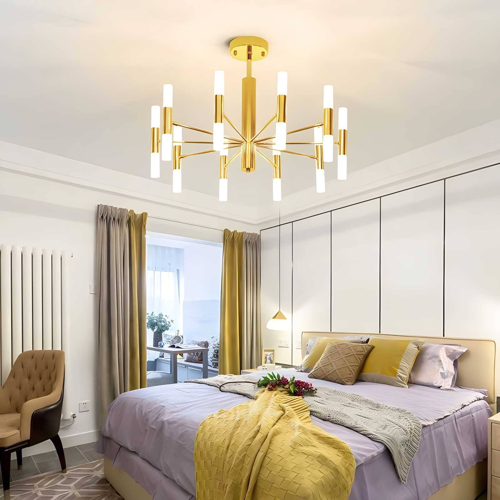 Antizer Adjustable Round Tube Chandelier